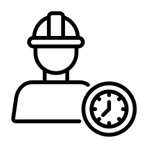 Part Time, Full Time, Temporary, Shift, Time And Date, Worker, Workplace, Employee icon