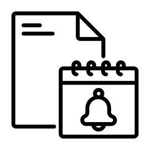 Reminder, Task, Deadline, Schedule, Alarm, List, Organization icon