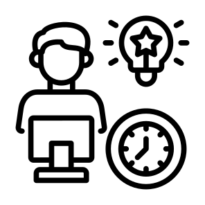 Work, User, Time Working, Time, Management, Efficiency icon