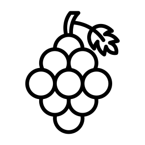 Grape, Fruit, Vegetarian, Healthy Food, Food And Restaurant icon
