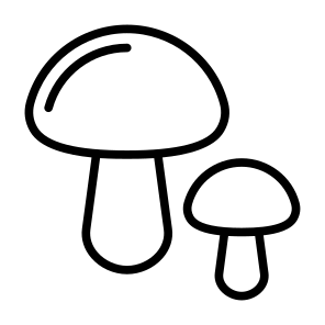Mushrooms, Food, Vegetarian, Vegetable, Food And Restaurant icon