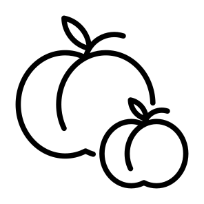 Peach, Fruit, Vegetarian, Healthy Food, Food And Restaurant icon