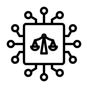 Ai Ethic, Ethical, Law, Balance, Chip, Technology icon