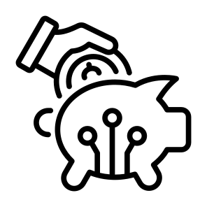 Digital Currency, Digital, Money, Saving, Save Money, Fintech    icon