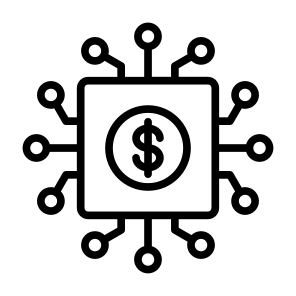 Financial Technology, Financial, Technology, System, Processor, Chip icon