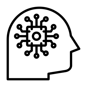 Machine Learning, Machine, Artificial Intelligence, Chip, Technology icon