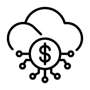 Mining, Cloud Mining, Cloud, Digital Money, Digital Currency, Fintech, Technology  icon