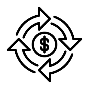 Money Flow, Cash Flow, Rotation, Money, Process, Cycle icon