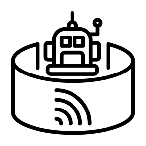 Virtual Reality, Metaverse, Simulation, Augmented Reality, Robotics, Technology icon