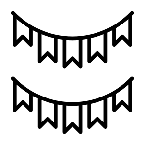 Garlands, Birthday, Decoration, Ornaments, Birthday And Party icon