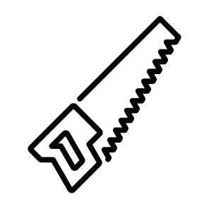 Handsaw, Cutting, Wood, Carpentry, Wood Work icon