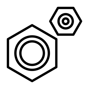 Nut, Hexagon, Garage, Tools And Utensils, Construction And Tools icon