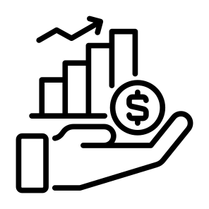 Investment, Allocation, Funding, Finance, Stake, Capital icon