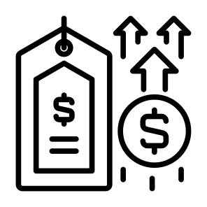 Price, Amount, Cost, Rate, Charge, Value icon