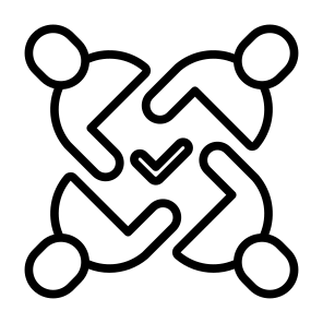 Teamwork, Employee, Group, Team, Trusted, Verified icon