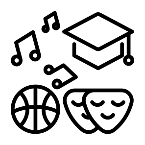 Extracurricular, Music, School, Theater, Hobbies icon