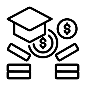 Funding, Student, Money, Cost, Scholarship icon