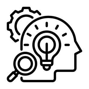 Intelligence, Search, Analysis, Creativity, Idea icon