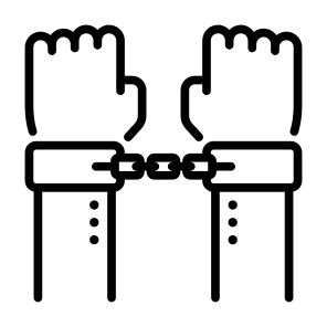 Arrest, Handcuffs, Criminal, Justice, Hands icon