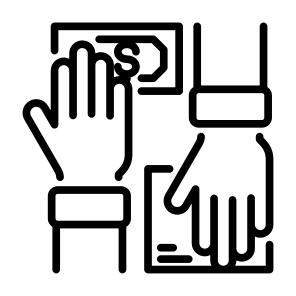 Bribe, Document, Licensing, Dollar, Corruption icon