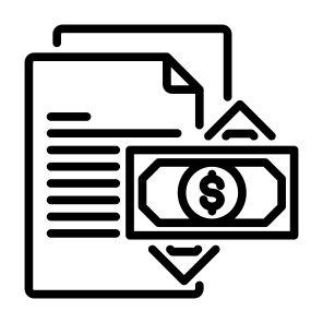 Contract, Document, Money, Bribery, Corruption icon