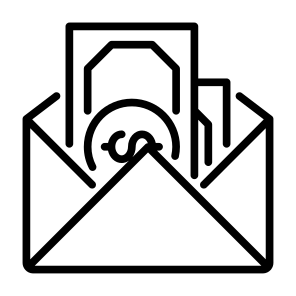 Envelope, Money, Corruption, Bribe, Illicit icon