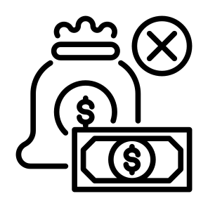 Illegal Money, Money, Sign, Reject, Illegal icon