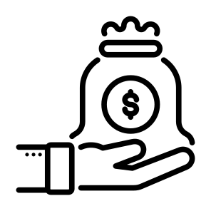 Money Bag, Currency, Cost, Hand Gesture, Money  icon