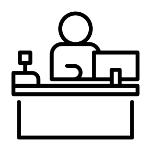 Cashier, Register, Counter, Payment, Employee, Checkout icon