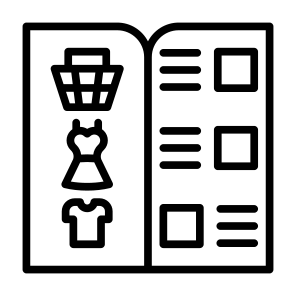 Catalog, Shopping, List, Products, Clothes, Brochure icon