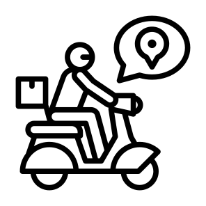 Delivery, Scooter, Box, Express, Shipping, Courier icon