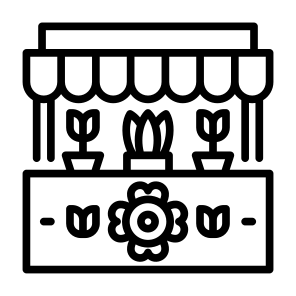 Flower Shop, Vendor, Plant, Floral, Bloom, Bouquet icon