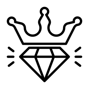 Luxury, Rich, Premium, Diamond, Crown, Royal icon