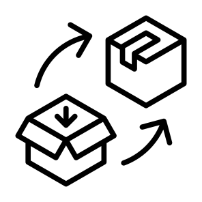 Packaging, Box, Wrap, Open, Product, Delivery  icon