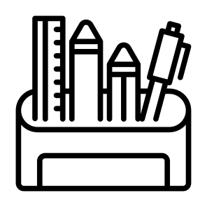 Stationery, Pencil, Pen, Tools, Office, Supplies icon