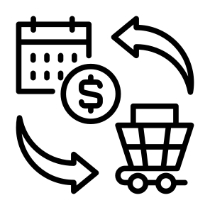 Subscription, Loop, Ecommerce, Cart, Payment, Recurring icon