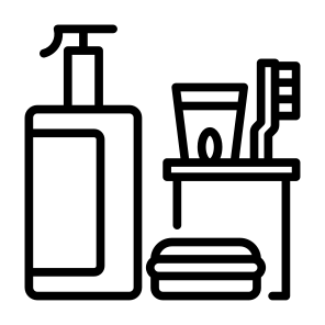 Toiletries, Hygiene, Bathroom, Shampoo, Essentials, Soap icon