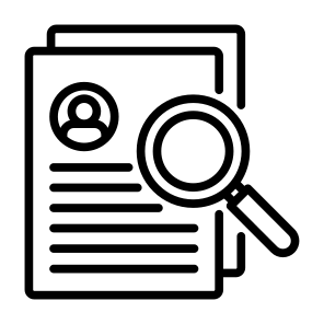 Background Check , Analysis, Employee, Curriculum Vitae, Hiring, Recruitment icon