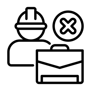 No Job, Unemployed, Jobless, Fired, Layoff, Job Loss icon