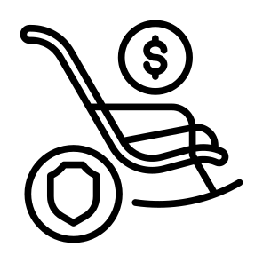 Retirement Insurance, Retirement, Insurance, Pension, Savings, Funds icon