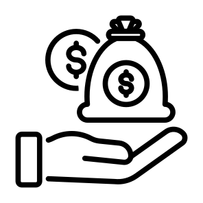 Revenue, Money, Income, Salary, Money Bag, Wage icon