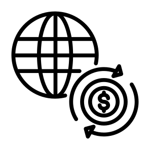 Global Economy, Circular Economy, Global, Return, Money  icon
