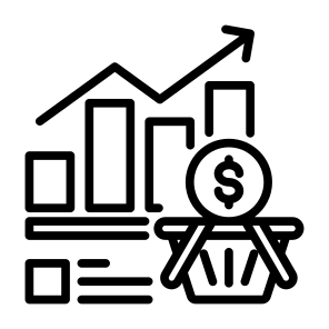 Market, Potential, Market Value, Statistics, Shopping Basket  icon