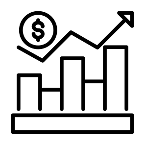 Market Trends, Trend, Bar Graph, Growth, Statistics icon
