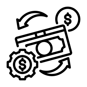 Money Management, Cost, Investment, Control, Money icon
