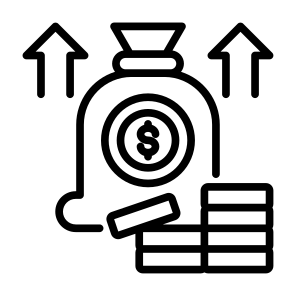 Profit, Money, Increase, Income, Money Bag icon