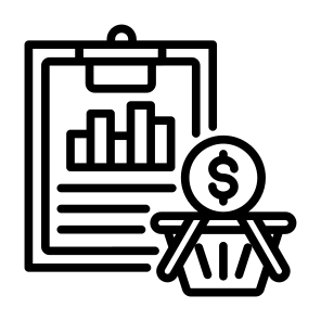 Purchasing, Basket, Statistics, Commerce, Report  icon