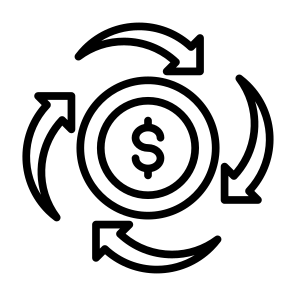 Transaction, Cash Flow, Circulation, Flow, Money icon
