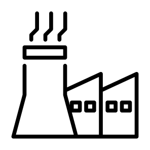 Factory Buildings, Factory, Manufacture, Manufacturing, Industry, Buildings  icon