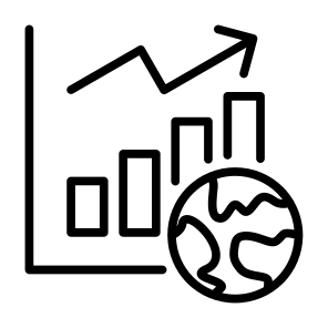 Market Growth, Global, Market, Growth, Stock Market, Global Economy icon